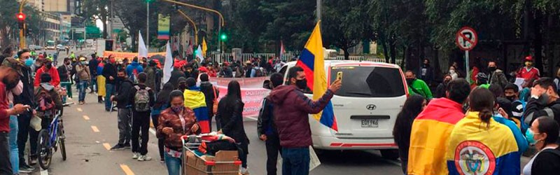 Manifestación a esta hora en Bogotá